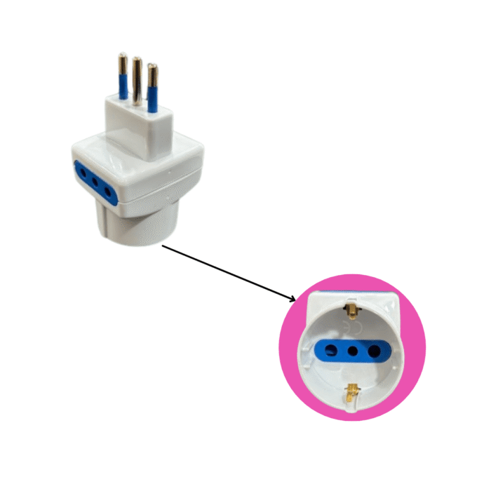 Adaptador de schucko y 2 tomas