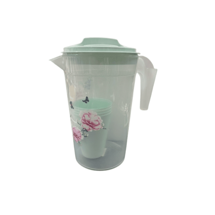 Jarra con vaso diseño
