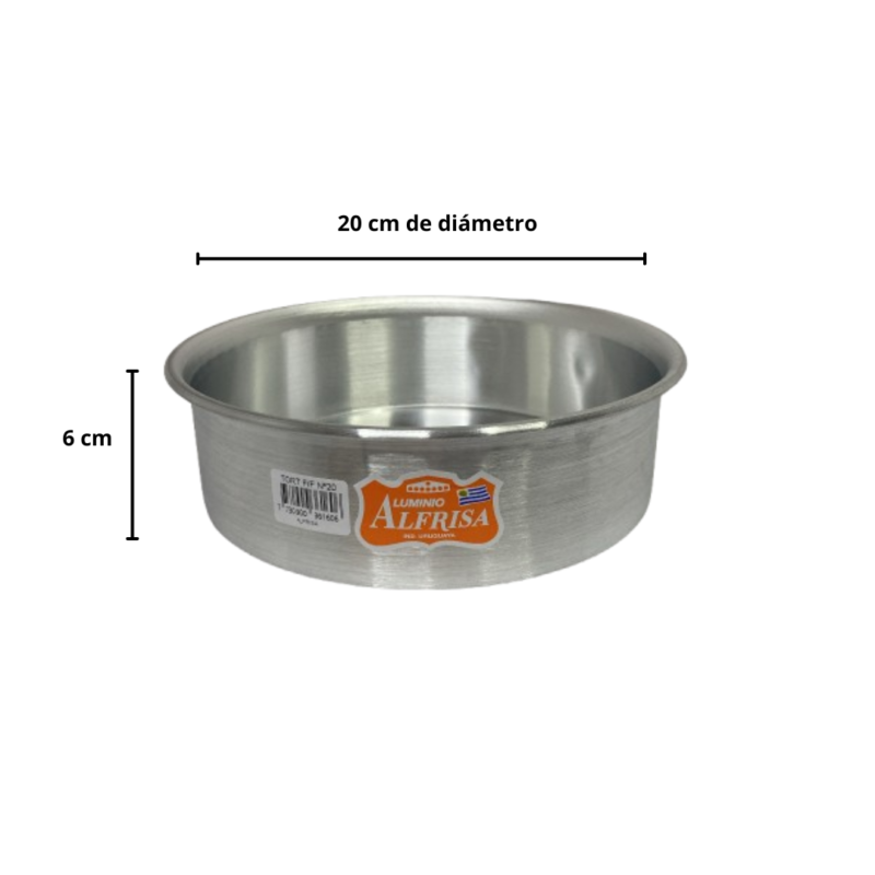 Tortera fondo fijo 20cm (baja)