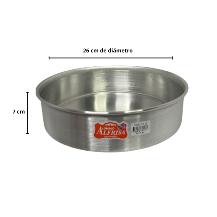 Tortera fondo fijo 26cm (baja)