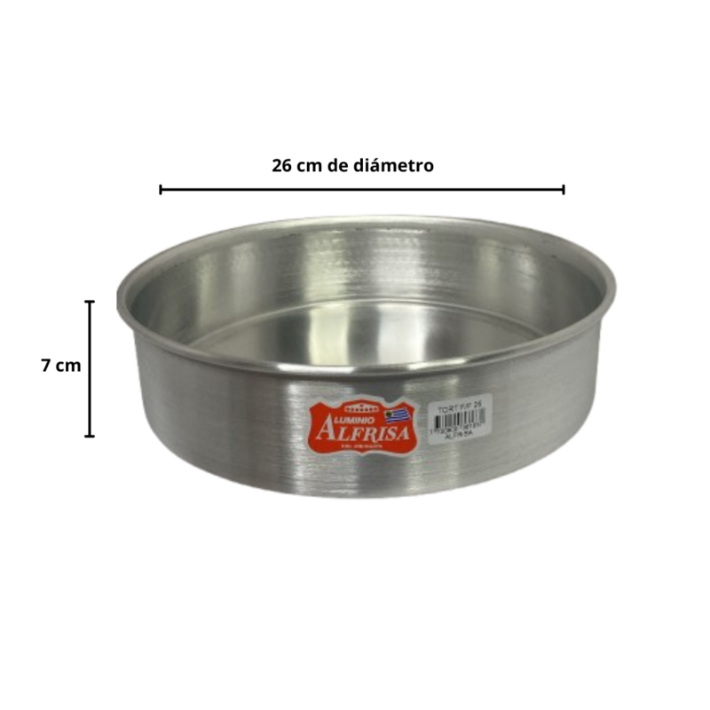 Tortera fondo fijo 26cm (baja)