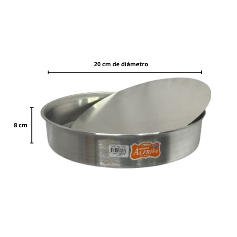 Tortera fondo móvil 20cm (alta)