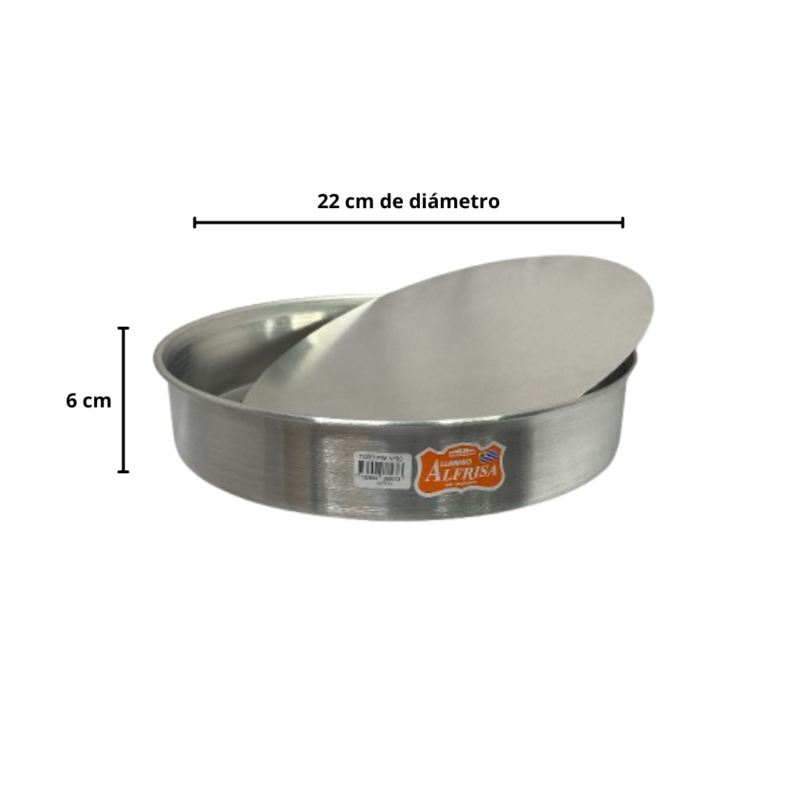 Tortera fondo móvil 22cm (baja)